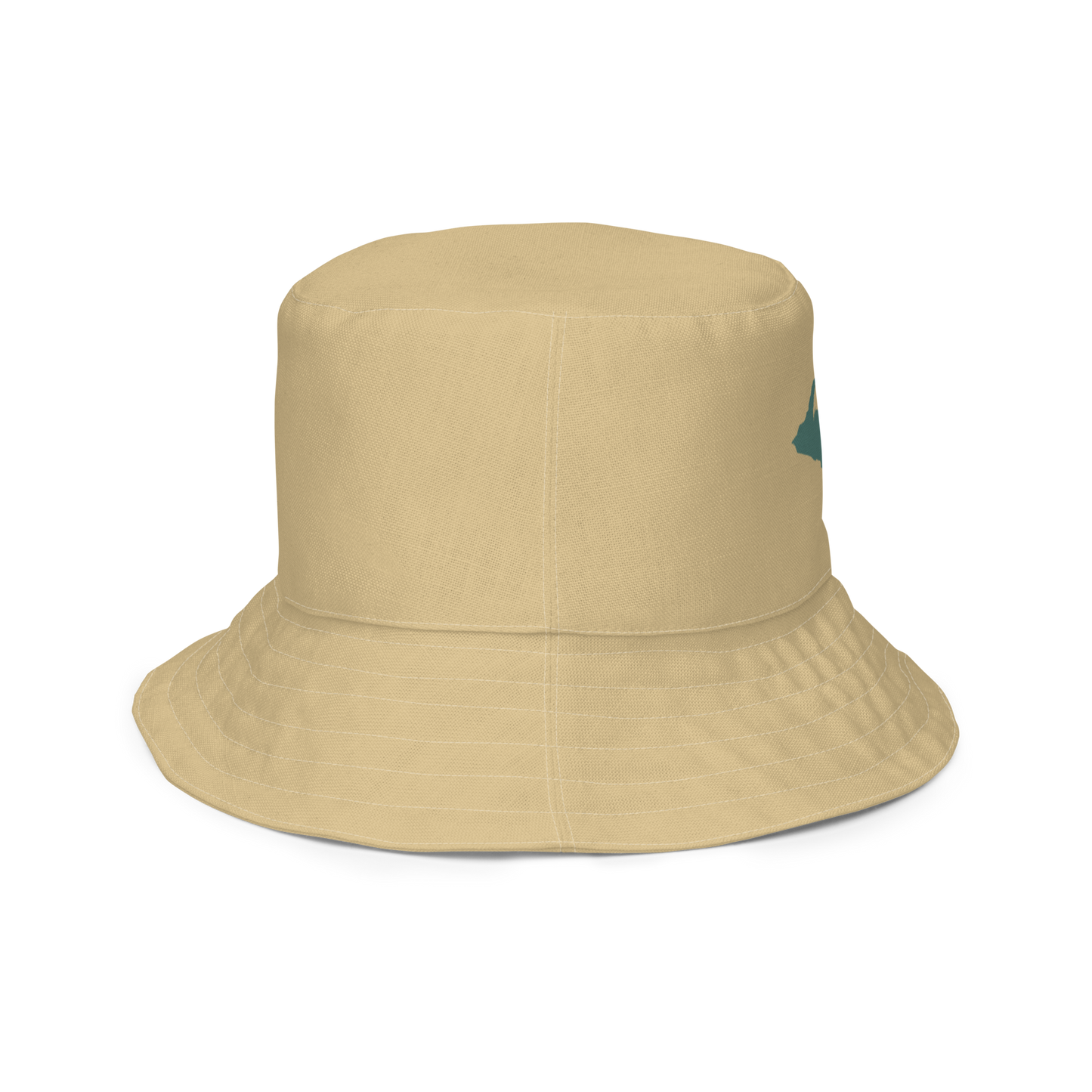 Michigan Upper Peninsula Bucket Hat (w/ Copper Green UP Outline) | Reversible - Maple Color