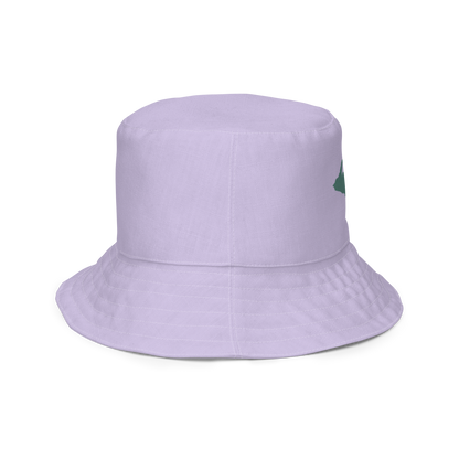 Michigan Upper Peninsula Bucket Hat (w/ Copper Green UP Outline) | Reversible - Lavander