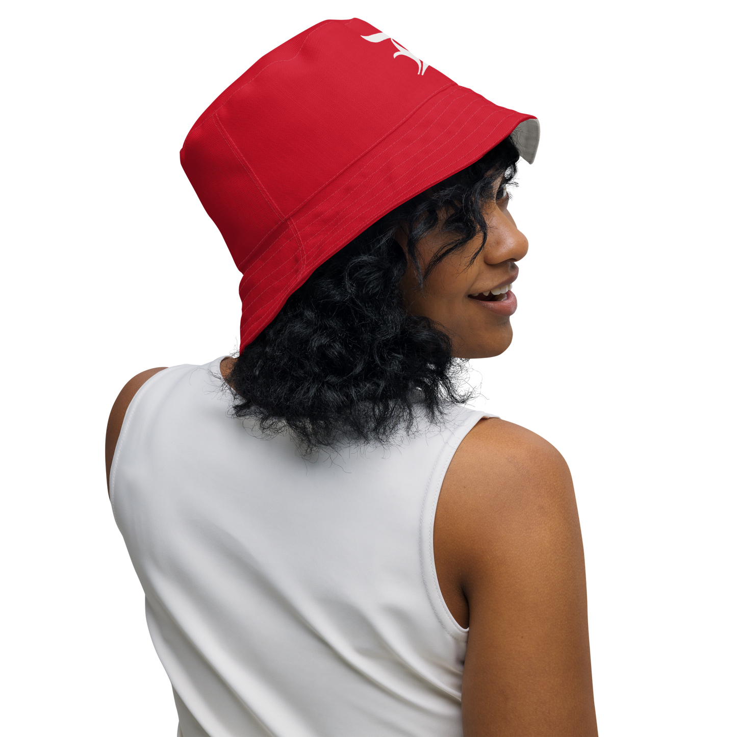 Detroit 'Old English D' Bucket Hat | Reversible - Aliform Red/Canvas Color