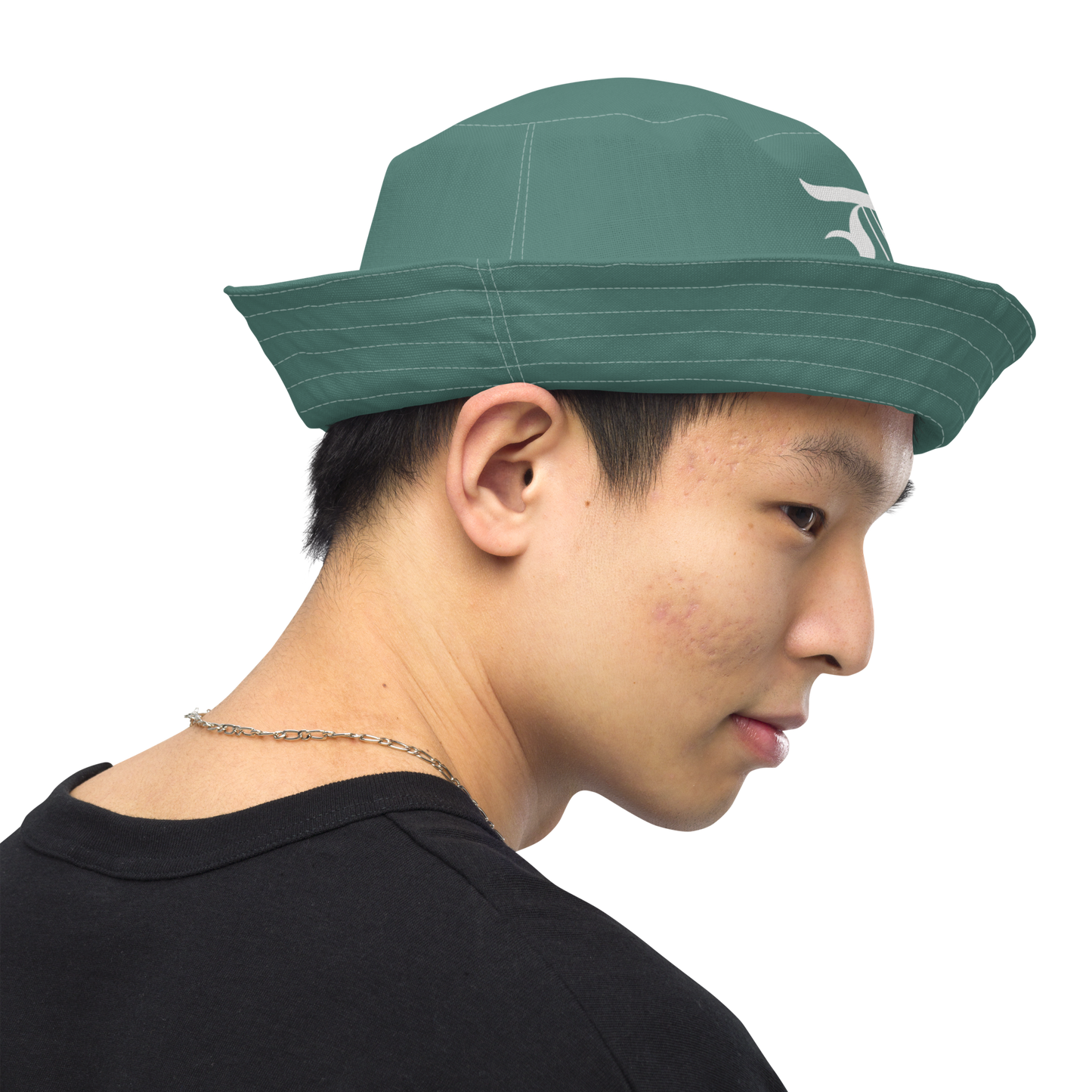 Detroit 'Old English D' Bucket Hat | Reversible - Copper Green