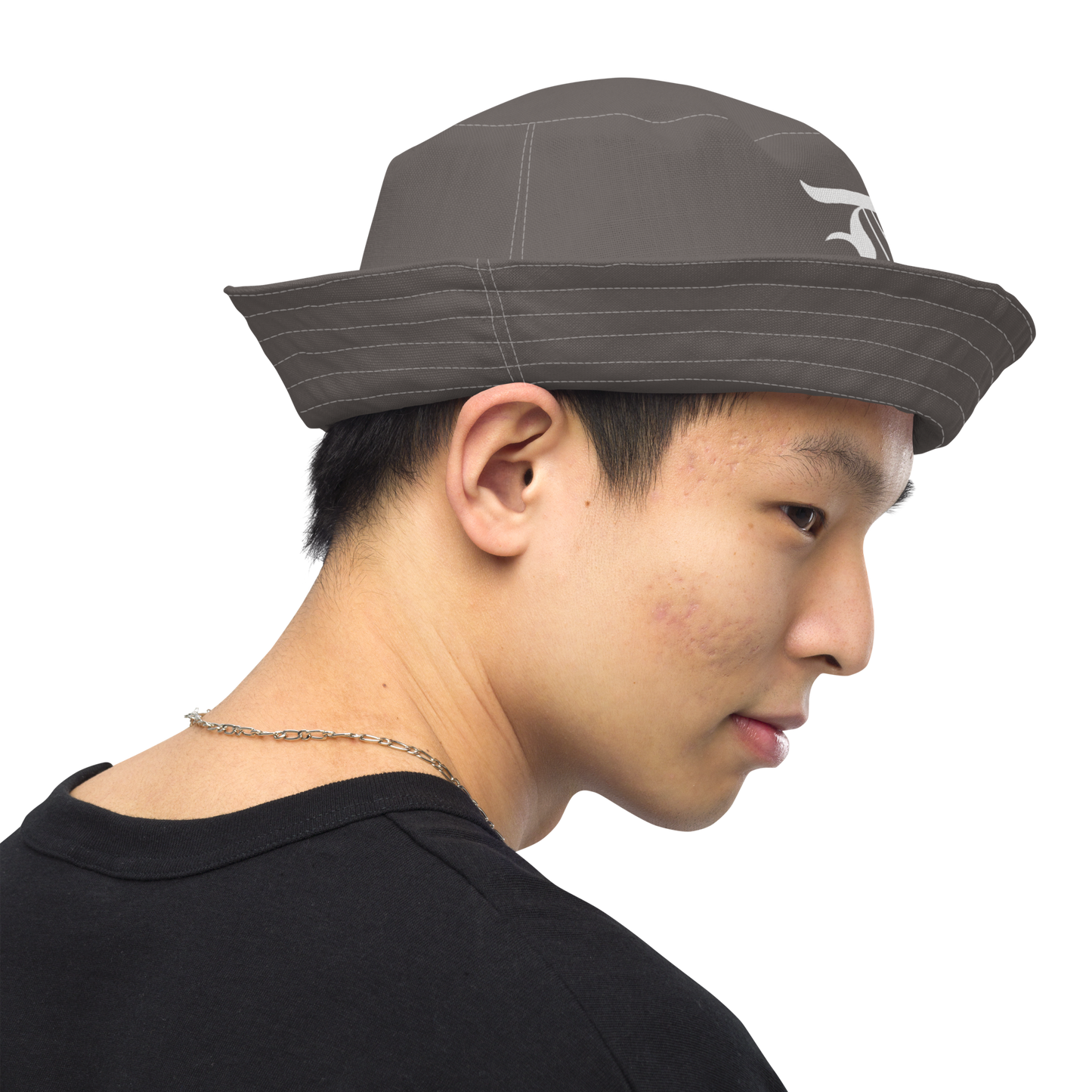 Detroit 'Old English D' Bucket Hat | Reversible - Warren Tank Grey