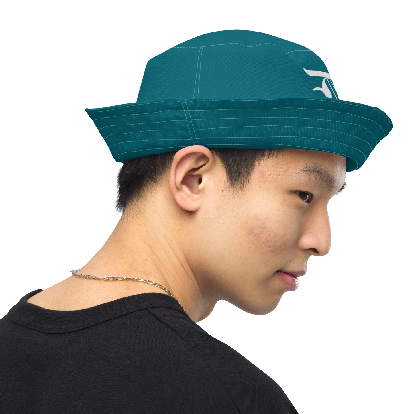 Detroit 'Old English D' Bucket Hat | Reversible - Auburn Hills Teal