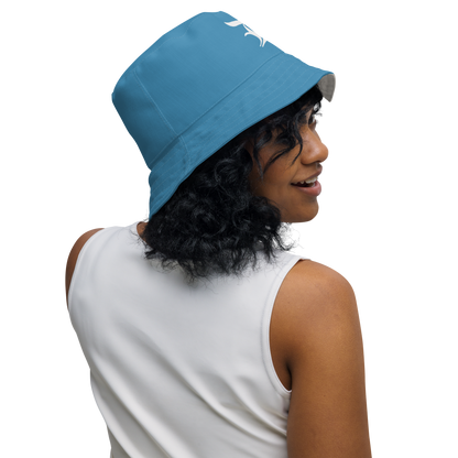 Detroit 'Old English D' Bucket Hat | Reversible - Lake Michigan Blue/Canvas Color