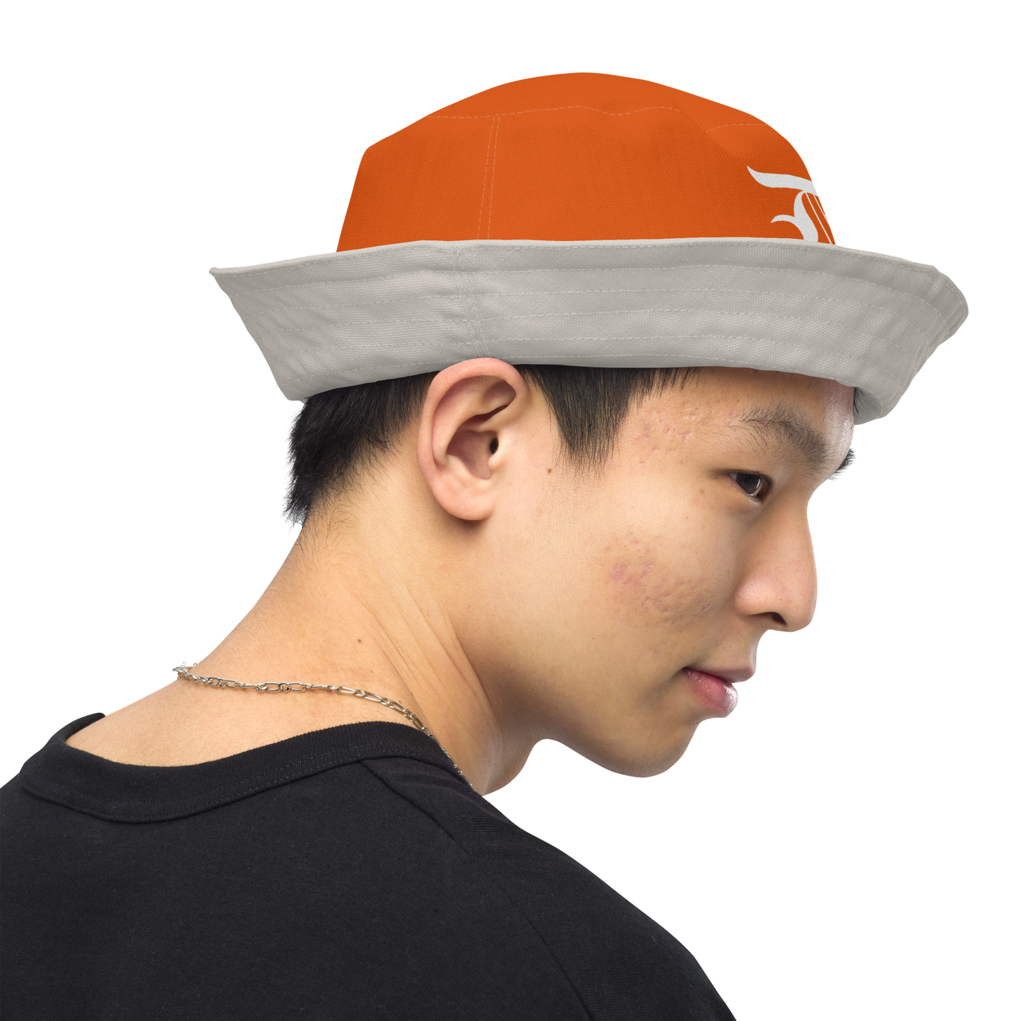 Detroit 'Old English D' Bucket Hat | Reversible - Maple Leaf Orange/Canvas Color