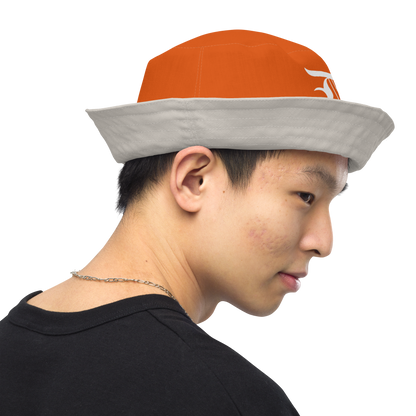 Detroit 'Old English D' Bucket Hat | Reversible - Maple Leaf Orange/Canvas Color