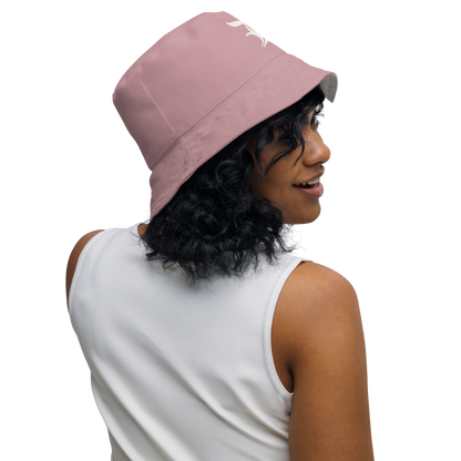 Detroit 'Old English D' Bucket Hat | Reversible - Cherry Blossom Pink/Canvas Color