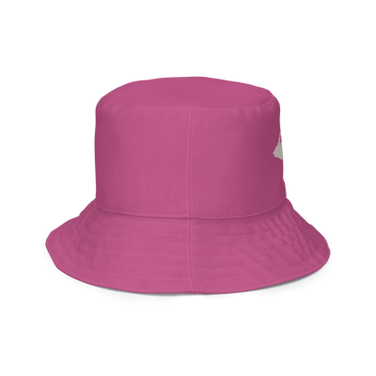 Michigan Upper Peninsula Bucket Hat | Reversible - Apple Blossom Pink/Canvas Color