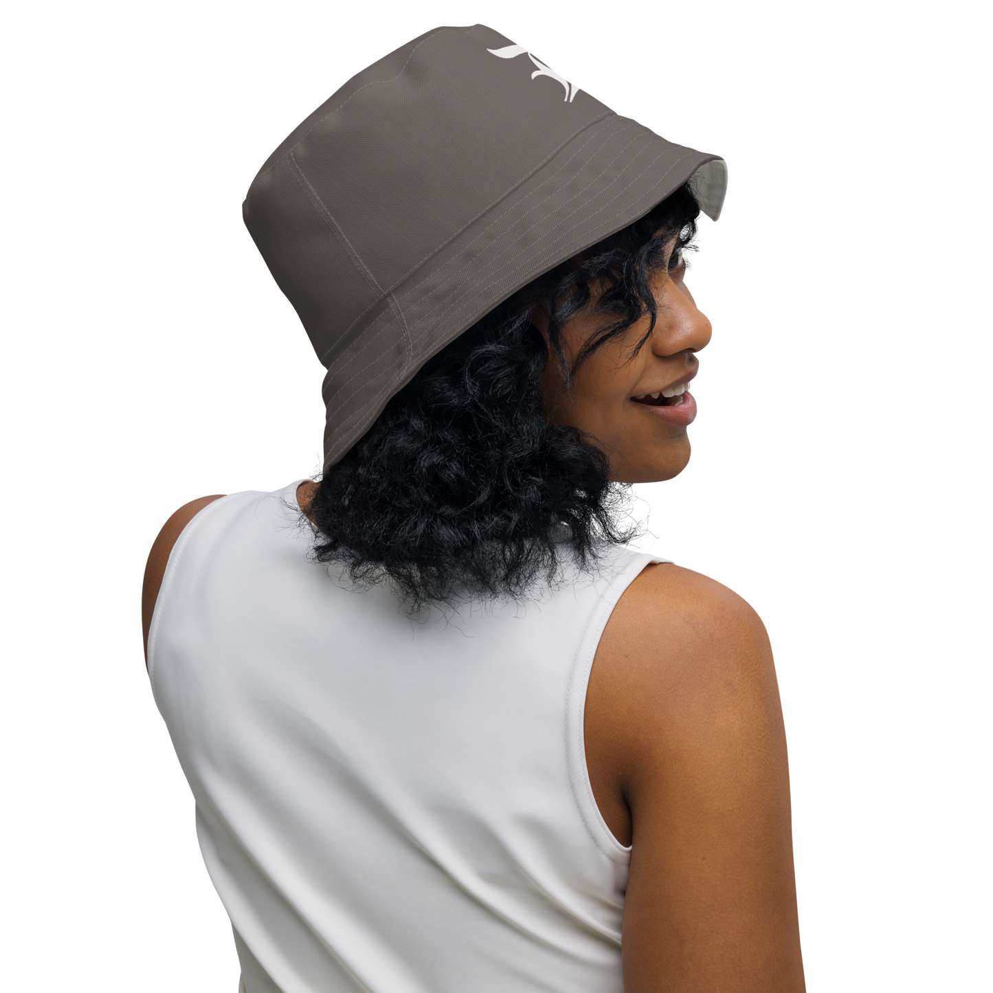 Detroit 'Old English D' Bucket Hat | Reversible - Warren Tank Grey/Canvas Color