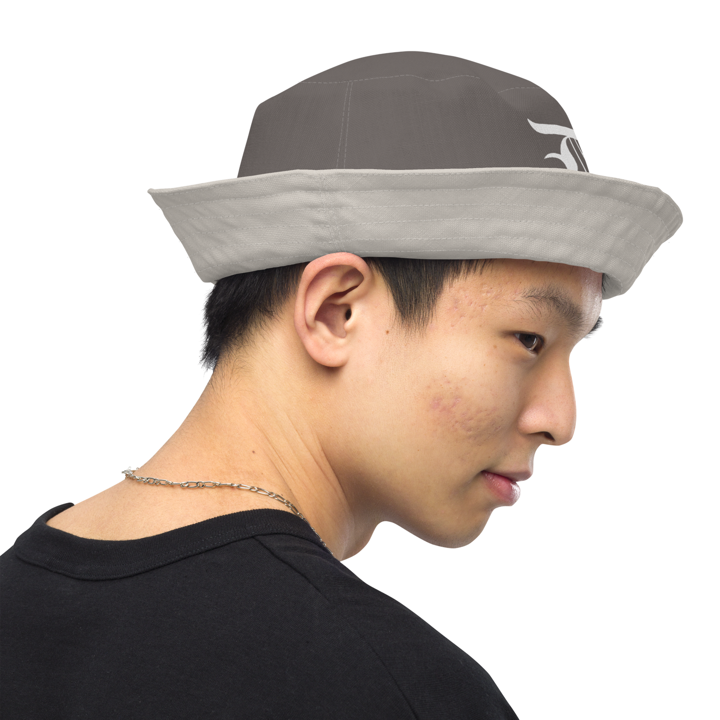 Detroit 'Old English D' Bucket Hat | Reversible - Warren Tank Grey/Canvas Color