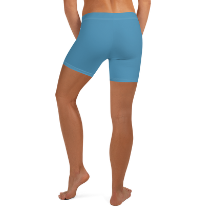 Michigan Upper Peninsula Tight Shorts (w/ UP Outline) | Lake Michigan Blue