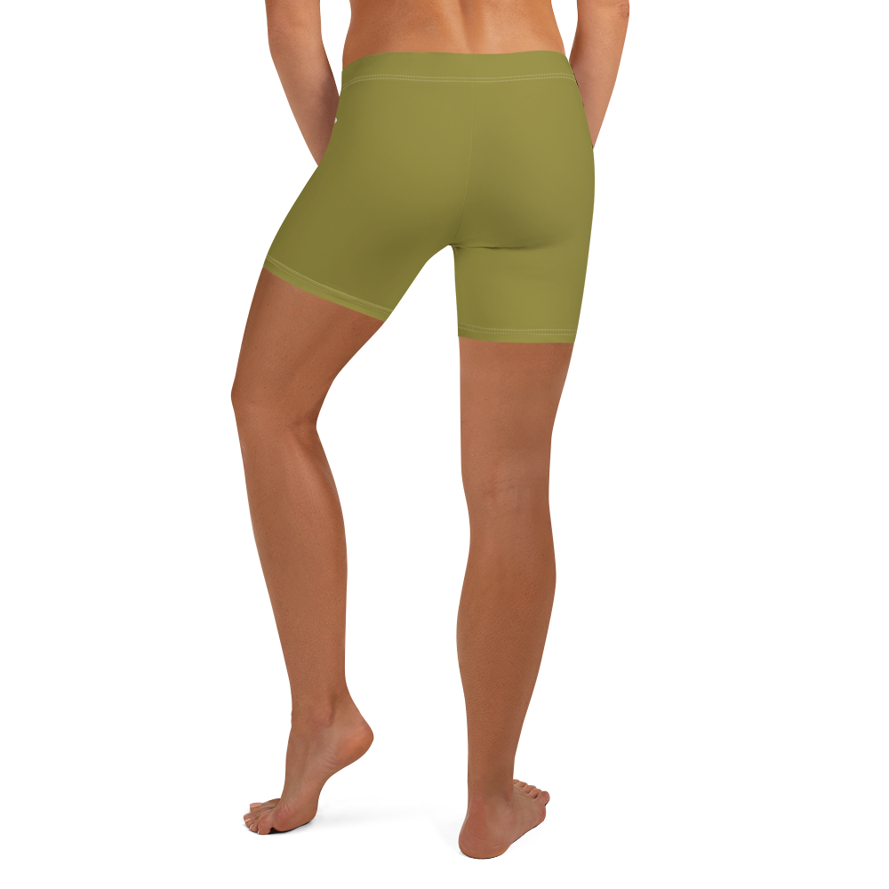 Michigan Upper Peninsula Tight Shorts (w/ UP Outline) | Scrub Gold