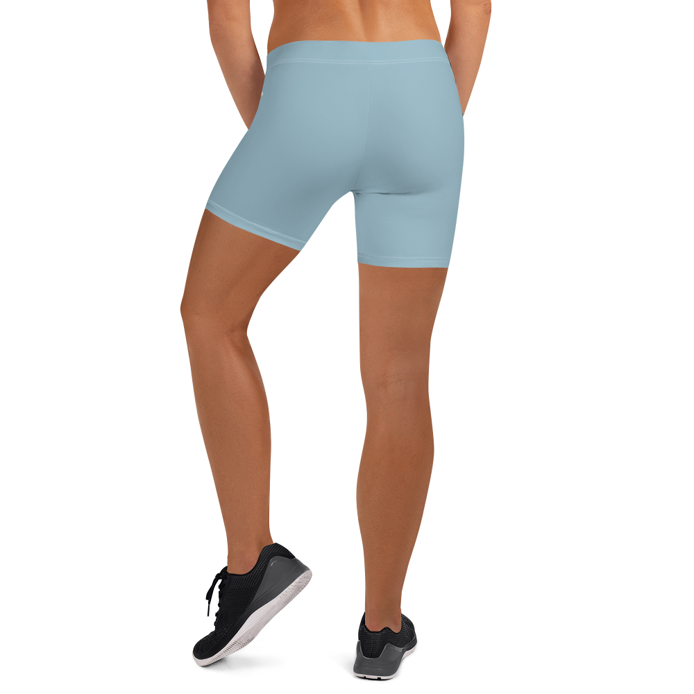 Michigan Upper Peninsula Tight Shorts (w/ UP Outline) | Opal Blue