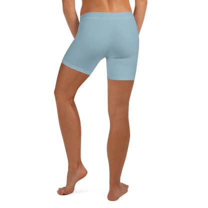 Michigan Upper Peninsula Tight Shorts (w/ UP Outline) | Opal Blue