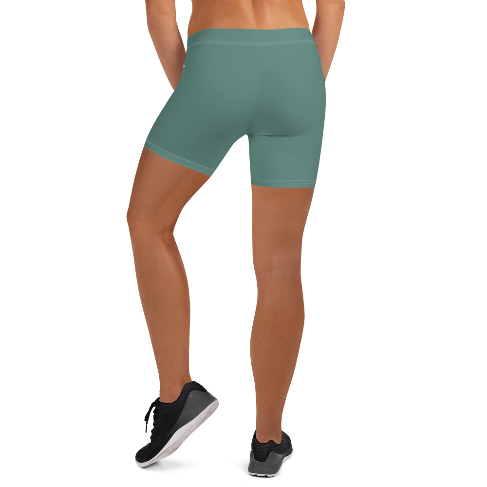 Michigan Upper Peninsula Tight Shorts (w/ UP Outline) | Copper Green