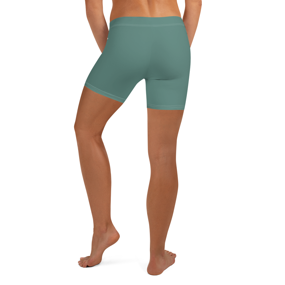 Michigan Upper Peninsula Tight Shorts (w/ UP Outline) | Copper Green