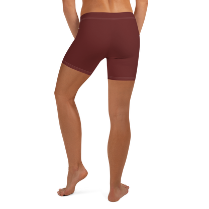 Michigan Upper Peninsula Tight Shorts (w/ UP Outline) | Cherrywood Color