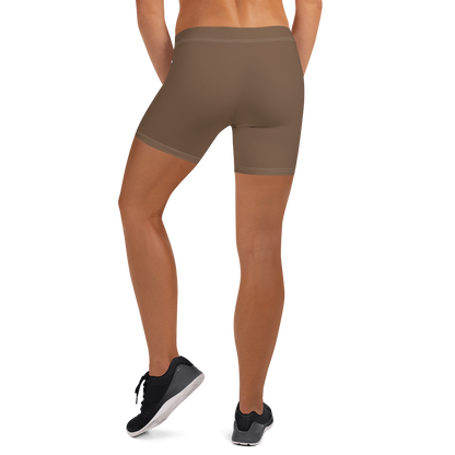 Michigan Upper Peninsula Tight Shorts (w/ UP Outline) | Coffee Color