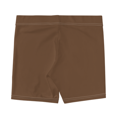 Michigan Upper Peninsula Tight Shorts (w/ UP Outline) | Coffee Color