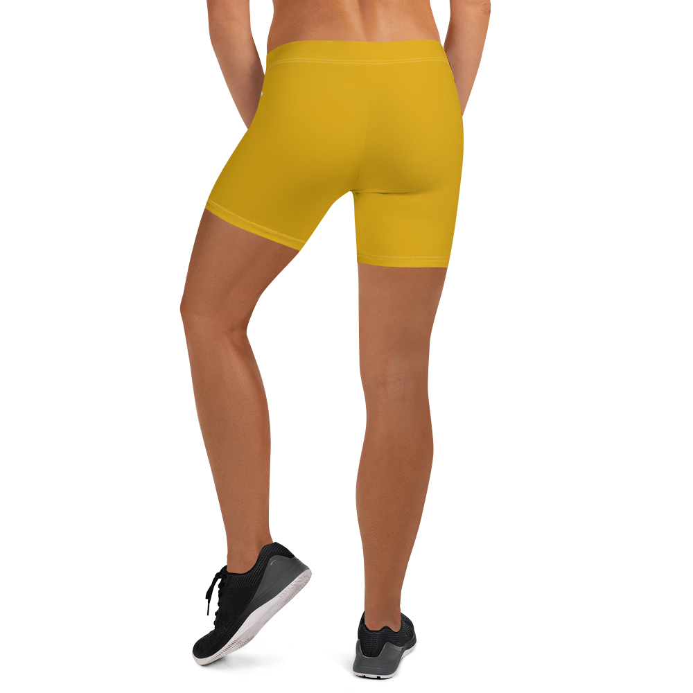 Michigan Upper Peninsula Tight Shorts (w/ UP Outline) | Gold