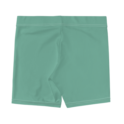 Michigan Upper Peninsula Tight Shorts (w/ UP Outline) | Metallic Mint Green