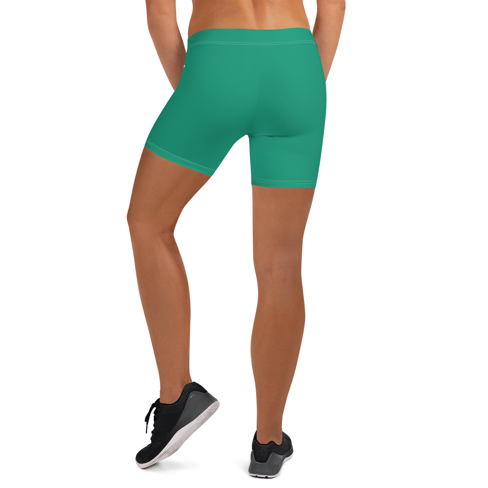 Michigan Upper Peninsula Tight Shorts (w/ UP Outline) | Emerald Green