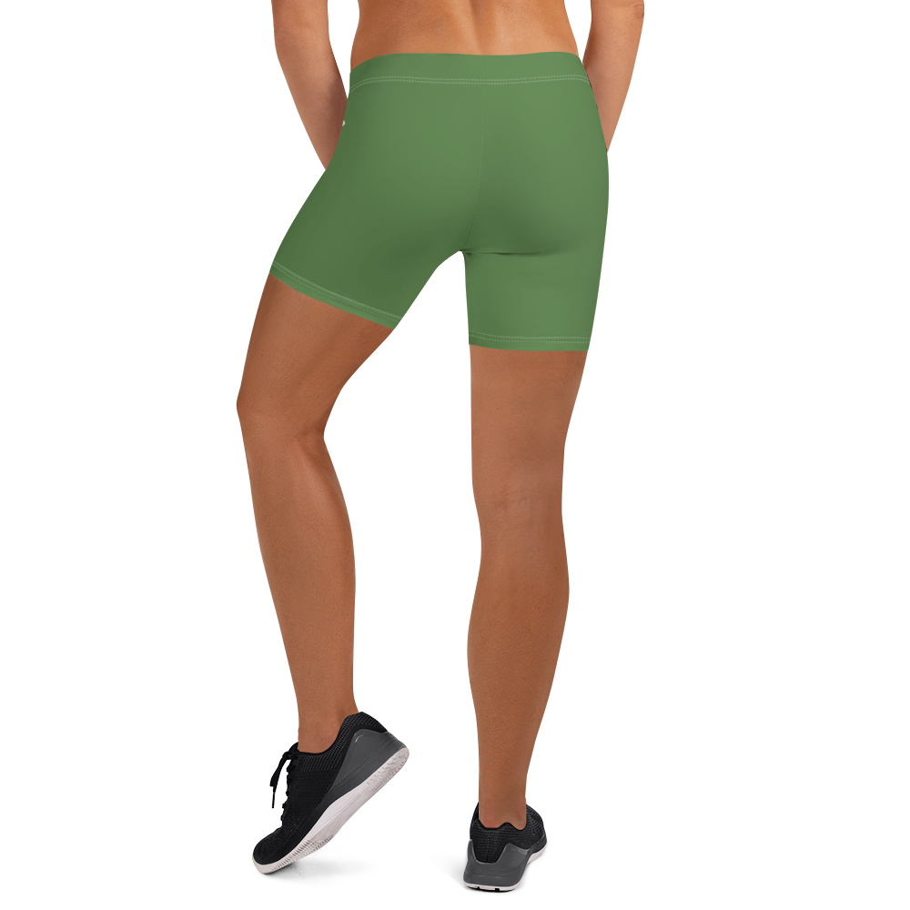 Michigan Upper Peninsula Tight Shorts (w/ UP Outline) | Pine Green