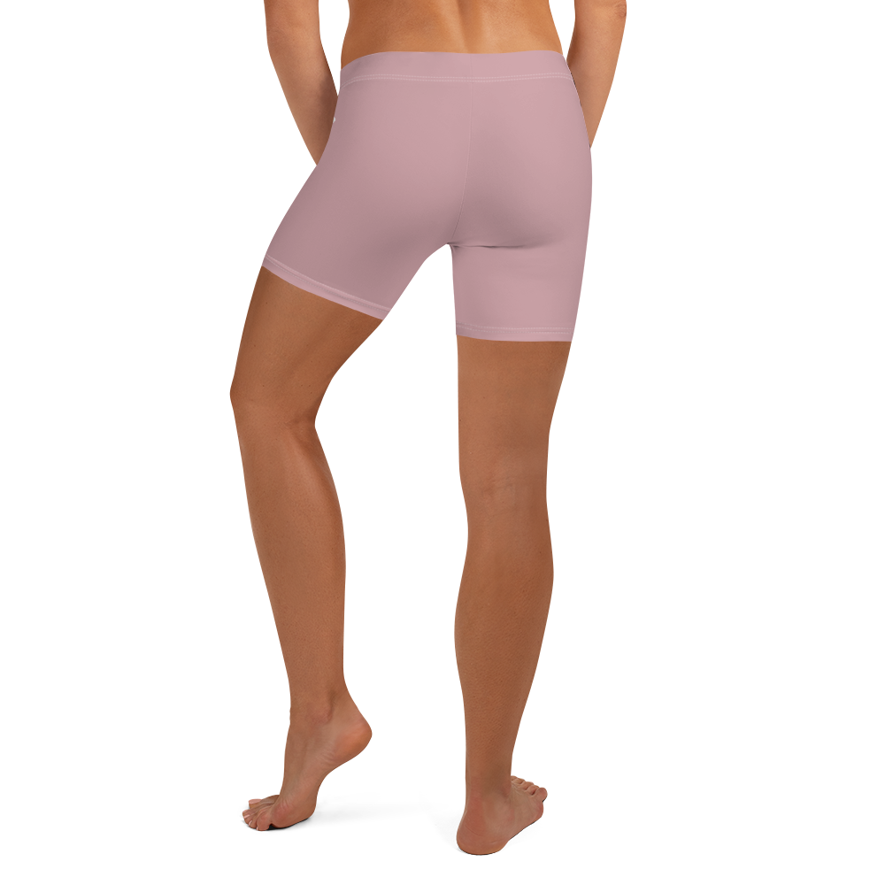 Michigan Upper Peninsula Tight Shorts (w/ UP Outline) | Cherry Blossom Pink