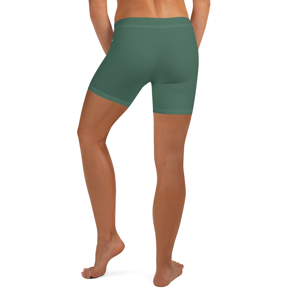 Michigan Upper Peninsula Tight Shorts (w/ UP Outline) | Ginger Ale Green