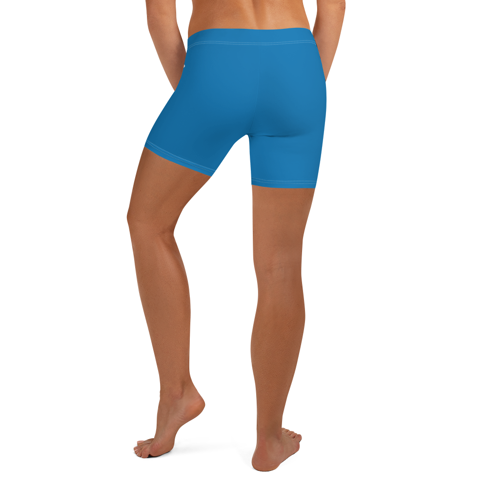 Michigan Upper Peninsula Tight Shorts (w/ UP Outline) | Azure