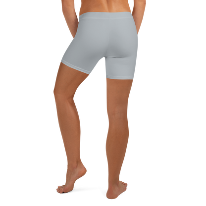 Michigan Upper Peninsula Tight Shorts (w/ UP Outline) | Silver