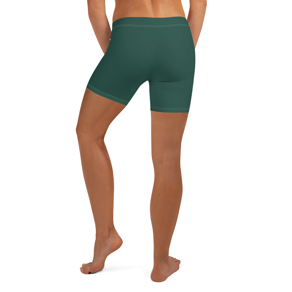 Michigan Upper Peninsula Tight Shorts (w/ UP Outline) | Laconic Green