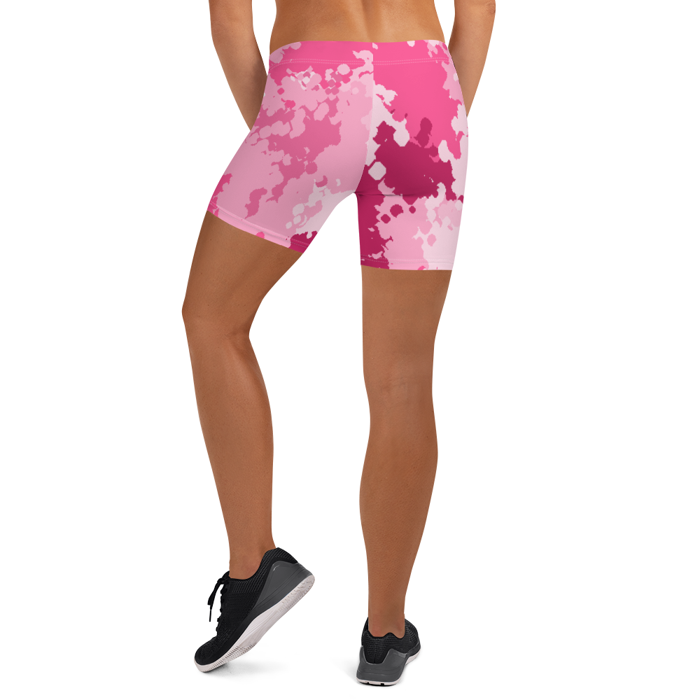 Michigan Upper Peninsula Tight Shorts (w/ UP Outline) | Pink Camo