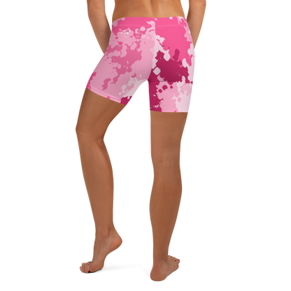 Michigan Upper Peninsula Tight Shorts (w/ UP Outline) | Pink Camo