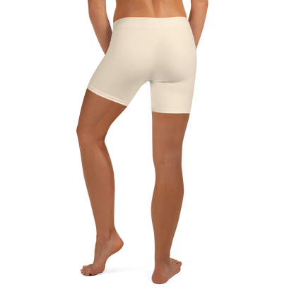 Michigan Upper Peninsula Tight Shorts (w/ UP Outline) | Champagne White