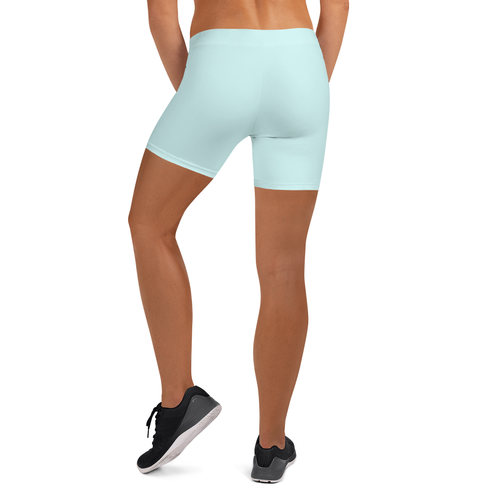 Michigan Upper Peninsula Tight Shorts (w/ UP Outline) | Cyan