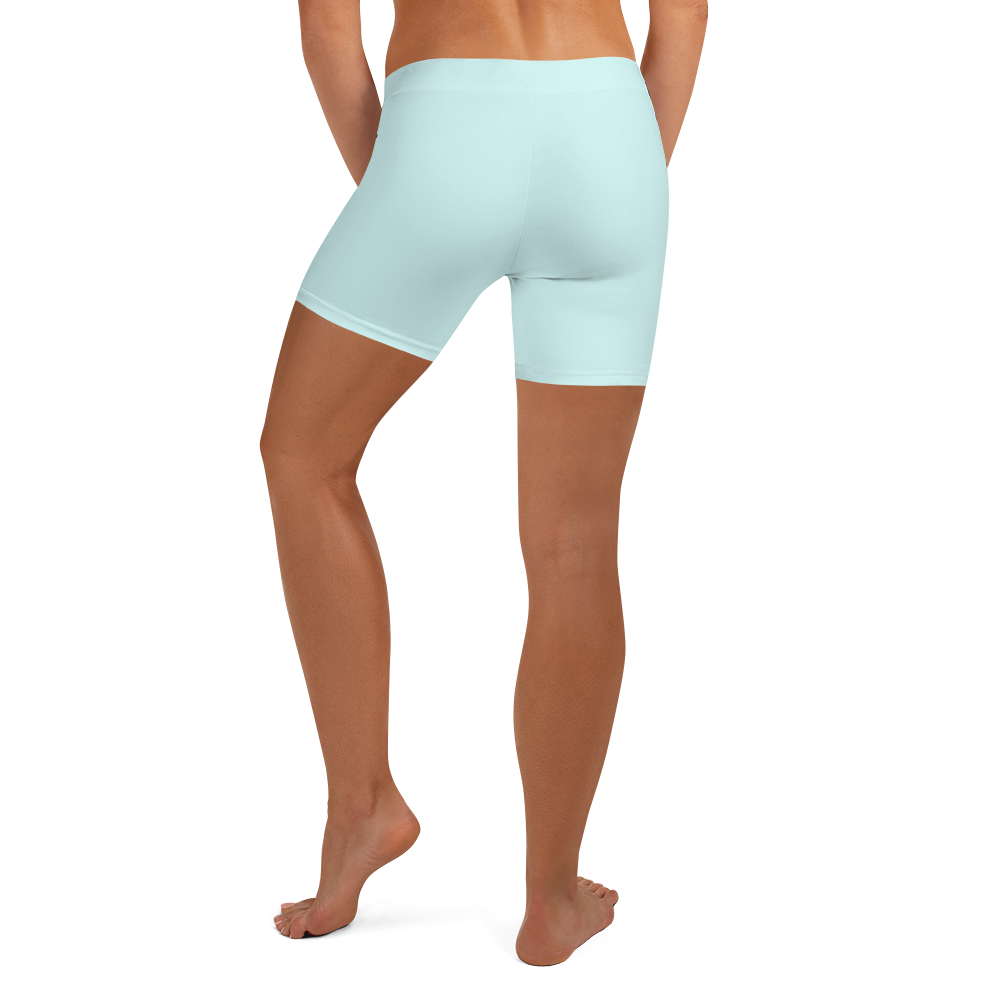 Michigan Upper Peninsula Tight Shorts (w/ UP Outline) | Cyan