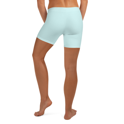 Michigan Upper Peninsula Tight Shorts (w/ UP Outline) | Cyan