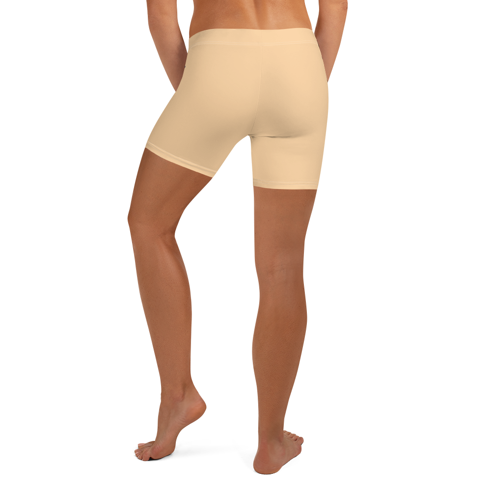 Michigan Upper Peninsula Tight Shorts (w/ UP Outline) | Pale Apricot