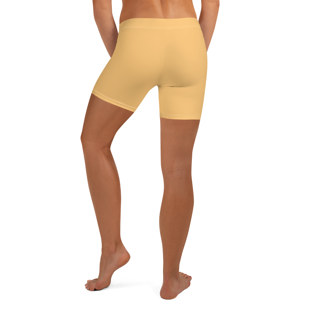 Michigan Upper Peninsula Tight Shorts (w/ UP Outline) | Apricot