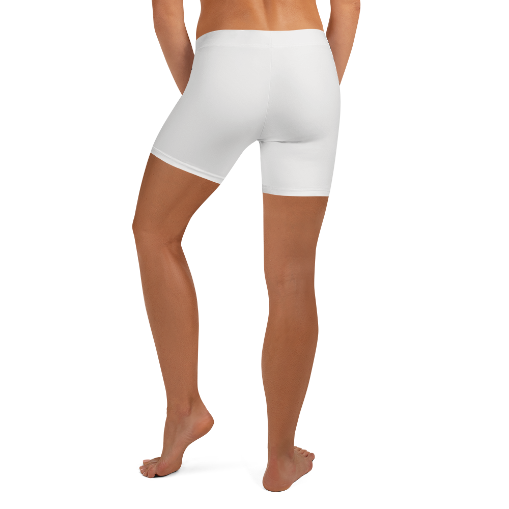 Michigan Upper Peninsula Tight Shorts (w/ UP Outline) | Birch Bark White