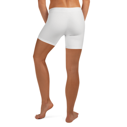 Michigan Upper Peninsula Tight Shorts (w/ UP Outline) | Birch Bark White