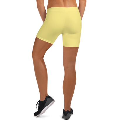 Michigan Upper Peninsula Tight Shorts (w/ UP Outline) | Cherry Yellow