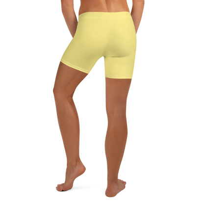 Michigan Upper Peninsula Tight Shorts (w/ UP Outline) | Cherry Yellow