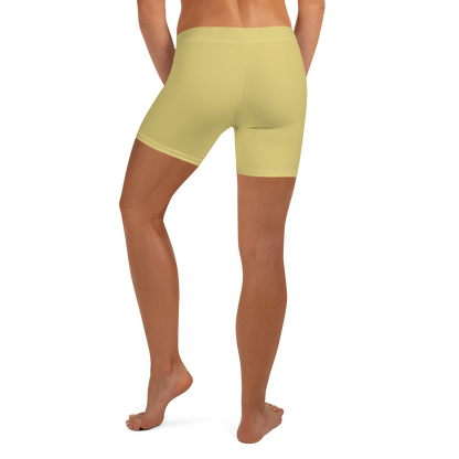 Michigan Upper Peninsula Tight Shorts (w/ UP Outline) | Plum Yellow