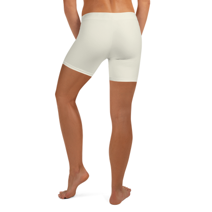 Michigan Upper Peninsula Tight Shorts (w/ UP Outline) | Ivory White