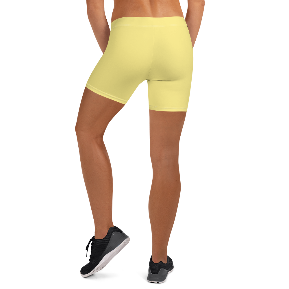 Michigan Upper Peninsula Tight Shorts (w/ UP Outline) | Cherry Yellow