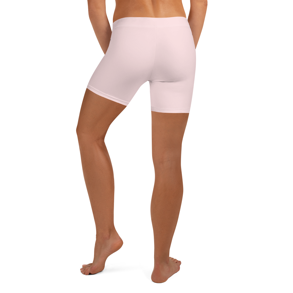 Michigan Upper Peninsula Tight Shorts (w/ UP Outline) | Pale Pink