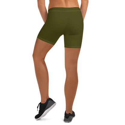 Michigan Upper Peninsula Tight Shorts (w/ UP Outline) | Military Green