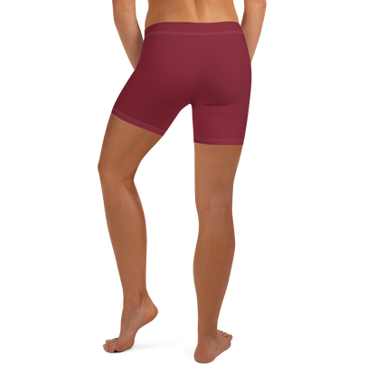 Michigan Upper Peninsula Tight Shorts (w/ UP Outline) | Burgandy