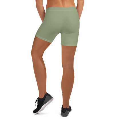 Michigan Upper Peninsula Tight Shorts (w/ UP Outline) | Beachgrass Green